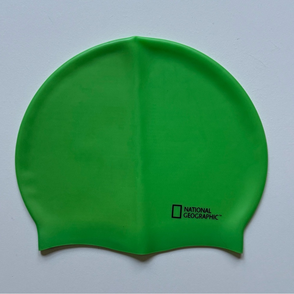 National Geographic Kids Unisex Green Swim Cap